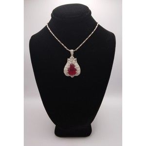 14kt Diamond Ruby necklace with appraisal